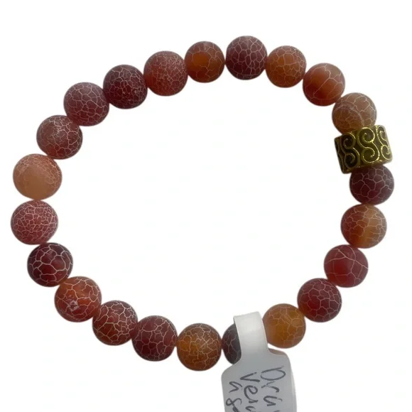 Dragon Vein Agate Gemstone Bracelet - Picture 5 of 7